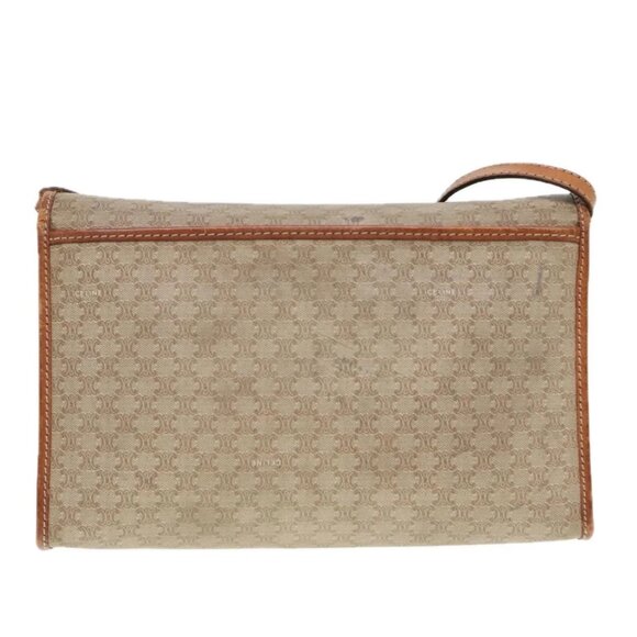 CELINE Macadam Canvas Shoulder Bag PVC Beige - Picture 2 of 16